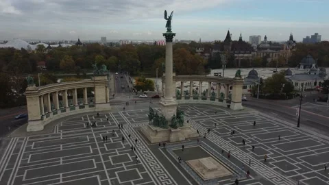 Heroes' Square Budapest 01 库存影片 231372871