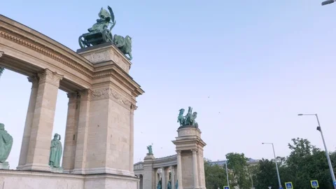 Heroes' Square, Budapest Stock Footage 91276777