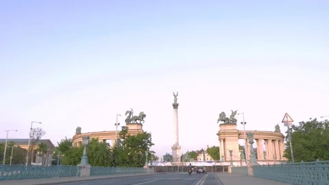 Heroes' Square, Budapest Stock Footage 91276981