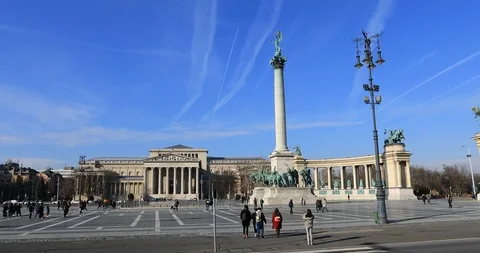 Heroes Square in Budapest Stock Footage 102267860