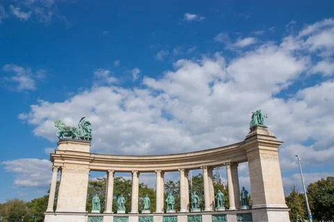 Heroes Square in Budapest Fotos Stock