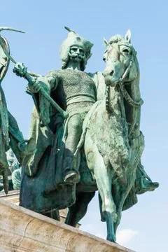Heroes Square with Millenium Memorial in Budapest, Hungary. Stock Photos