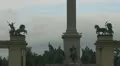 "Heroes' Square" with the Millennium Memorial, Budapest, Hungary HD Footage