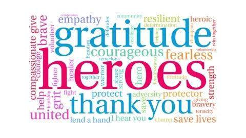 Heroes Word Cloud Stock Footage 147736454