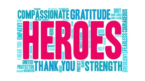 Heroes Word Cloud Stock Footage 147929000