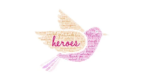 Heroes Word Cloud Stock Footage 147931465
