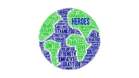 Heroes Word Cloud Stock Footage 147931941