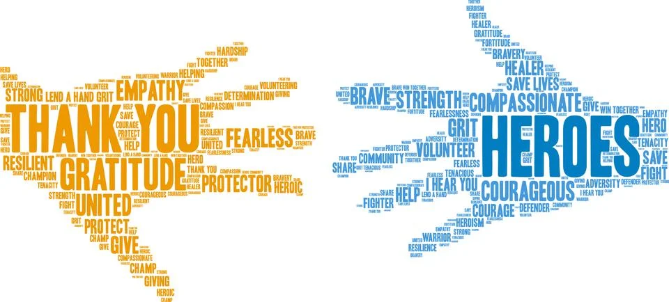 Heroes Word Cloud Stock-Illustration