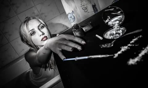 Heroin addict Stock Photos
