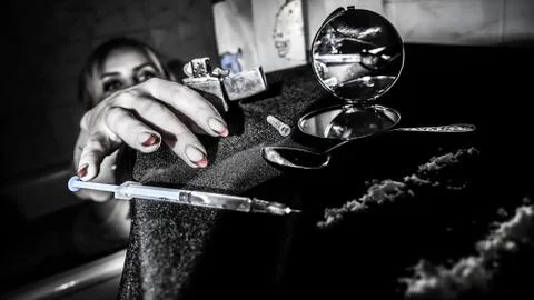Heroin addict Stock Photos