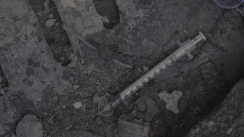Heroin needle 1 Video stock 74237177