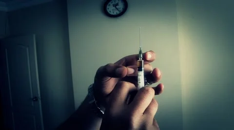 Heroin, needle Video stock 50984780