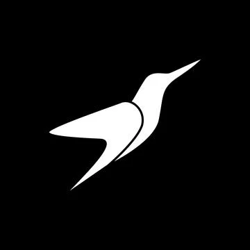 Heron bird flying flat modern logo design vector Stock Illustration