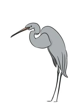 Heron color, vector Illustrazione stock