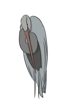 Heron color, vector Illustrazione stock