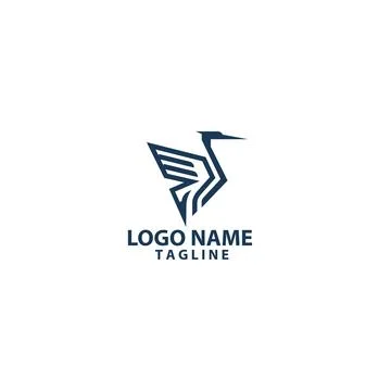 Heron logo design vector Stock-Illustration