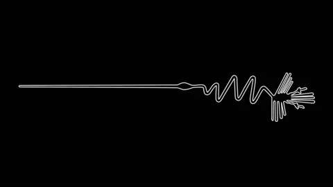 The Heron of Nazca Lines Animation Video stock 165229401