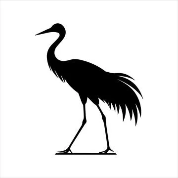 Heron Silhouette Stock Illustration