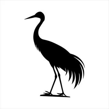Heron Silhouette Stock Illustration