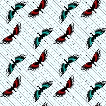 Herons Seamless Pattern for interior decoration, textiles Fashionable home decor Stockillustratie