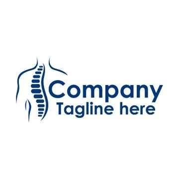 Heropractic and spine logo Stock Illustration