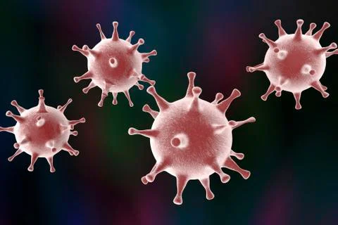 Herpes simplex virus, illustration Stock Illustration