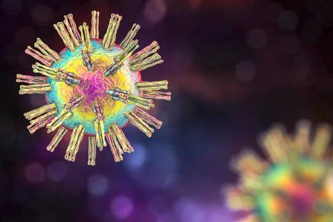 Herpes simplex virus, illustration Stock Illustration