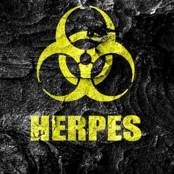 Herpes virus concept background Stock Illustration