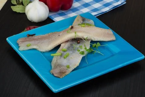 Herring fillet Stock Photos