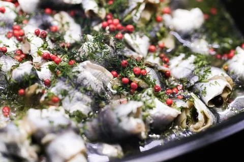 Herring fish dish Foto stock