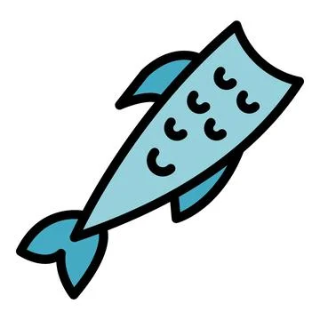 Herring fish icon vector flat Stock Illustration
