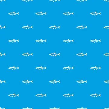 Herring fish pattern seamless blue Stock Illustration