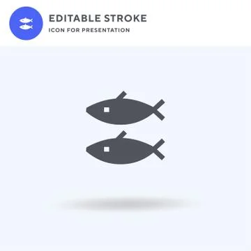 Herring icon vector, filled flat sign, solid pictogram isolated on white, logo Stock Illustration