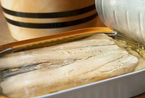 Herring in the oil Stock Photos