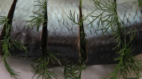 Herring with spices Stock Footage 68591814