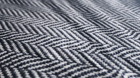 Herringbone background, macro shot of tweed fabric cloth Stock Footage 108468942