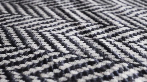 Herringbone background, macro shot of tweed fabric cloth Stock Footage 108470015