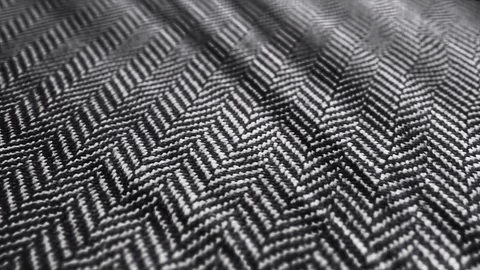 Herringbone background, macro shot of tweed fabric cloth Stock Footage 108470016