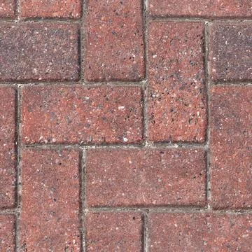Herringbone brick paving Foto stock