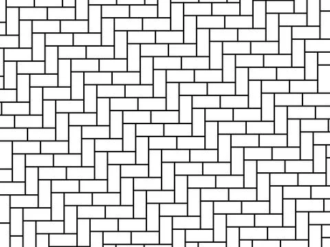 Herringbone Pattern, Brick or Paving Block Motif Illustrazione stock
