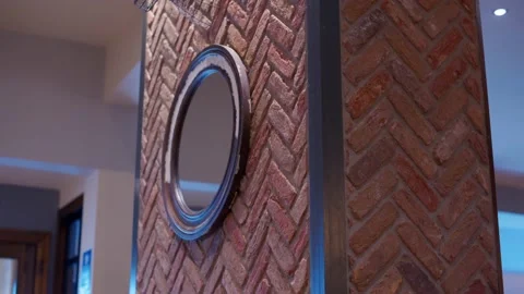 Herringbone Pattern Wall In Typical British Pub Stock Footage 237694165
