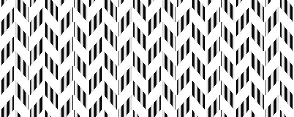 Herringbone seamless pattern. Black and white chevron background. Repeating イラスト素材