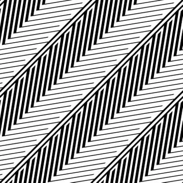 Herringbone Style Geometric Optical Black and White Vector Seaml Illustrazione stock