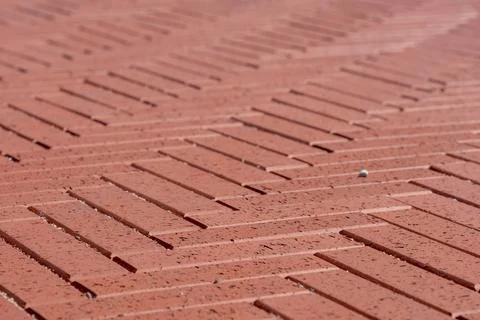Herringbone terracota pattern. Advertisement of ceramics bricks Stock Photos