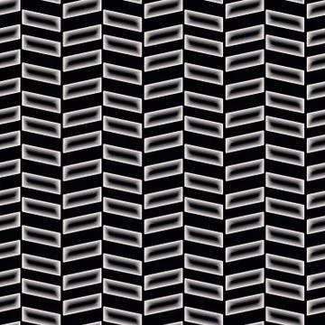 Herringbone textured seamless pattern on black background. Vector. Stock Illustration