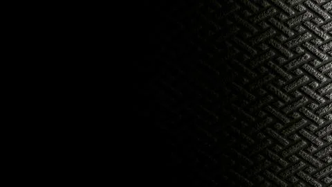 Herringbone weave texture captures dark moody abstract surface in dramatic ch Stockfoto's
