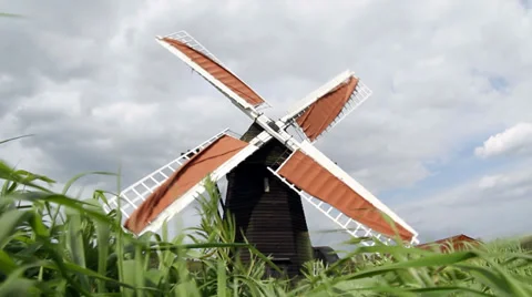 Herringfleet Smock Mill Suffolk, the Broads National Park Stock Footage 36538043