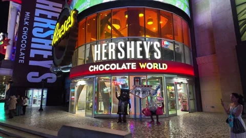 Hershey's Chocolate World is located in Las Vegas, Nevada. Stock Footage 340172421