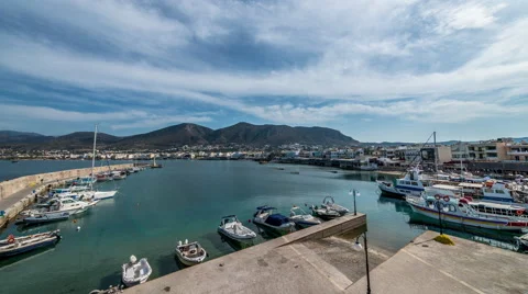 Hersonissos Harbor Stock Footage 52304979