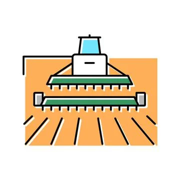 Hervesting machine color icon vector illustration Stock Illustration